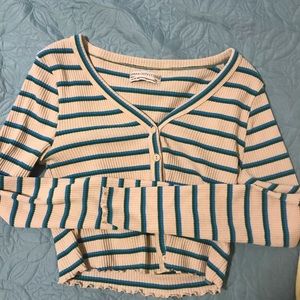 URBAN OUTFITTERS STRIPED CROP TOP